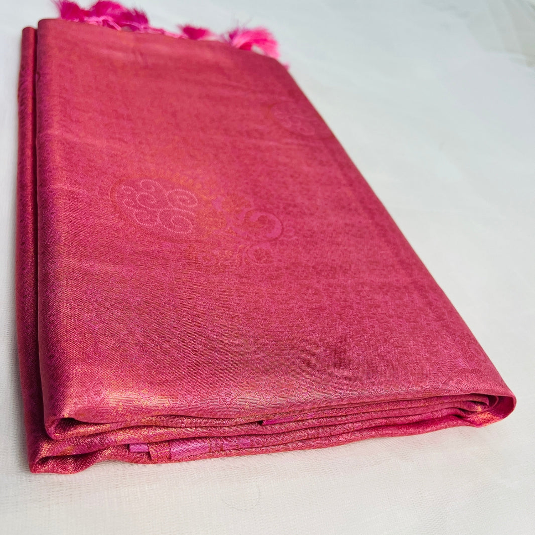 Soft Silk Saree - Dark Pink, Green, Orange, Light Green, Red, Blue